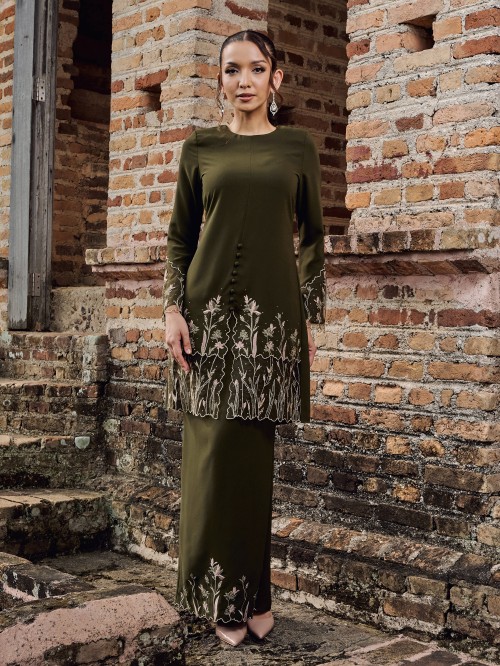 WARDANI KURUNG - DARK OLIVE