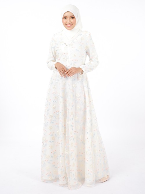 AAIRA DRESS - OFF WHITE