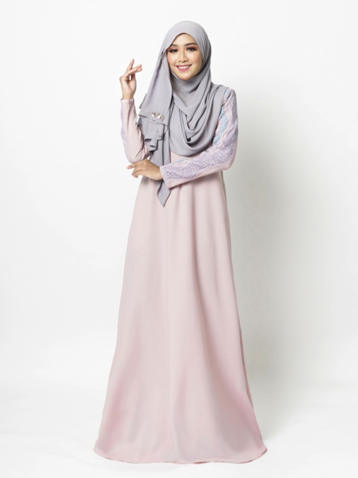 ADERINNA JUBAH - DUSTY PINK