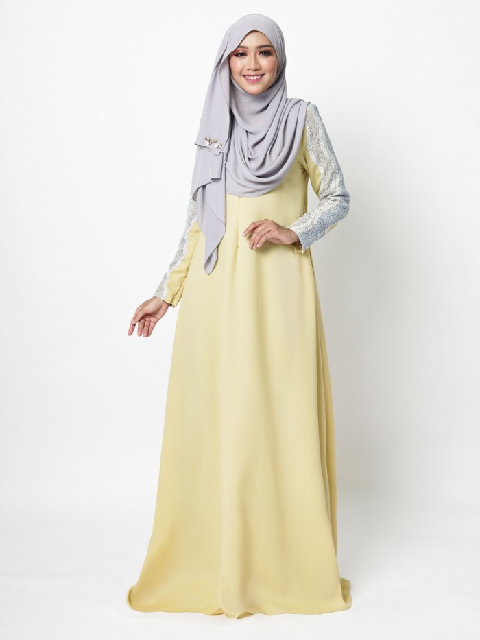 ADERINNA JUBAH - YELLOW MELLOW