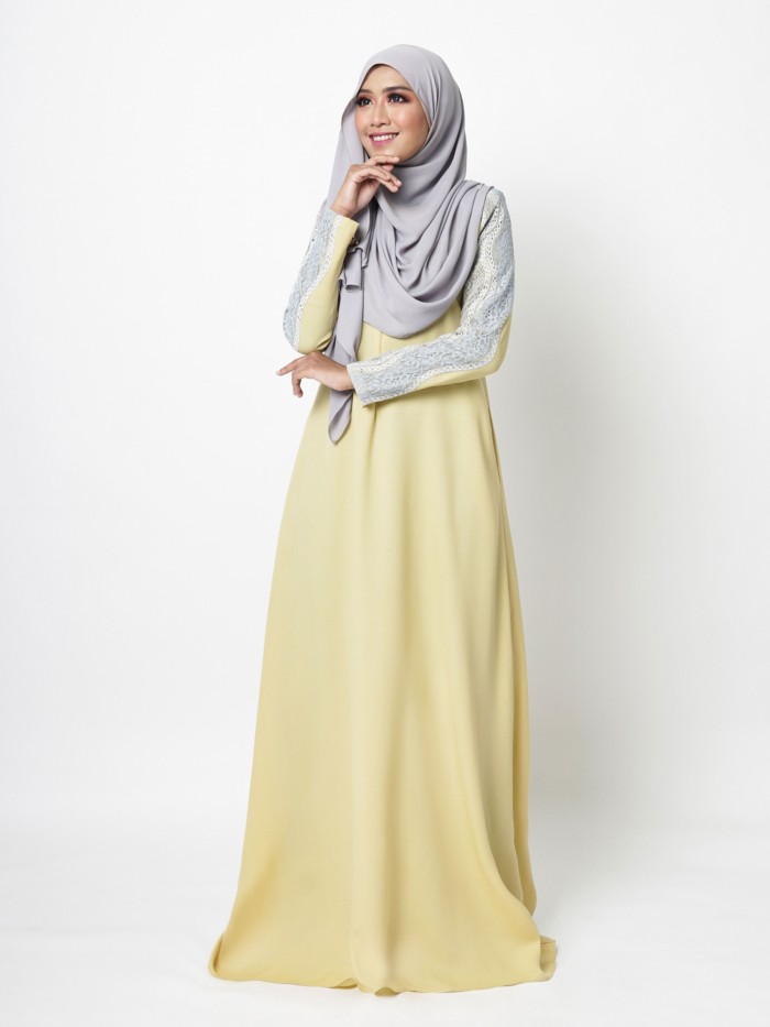 ADERINNA JUBAH - YELLOW MELLOW