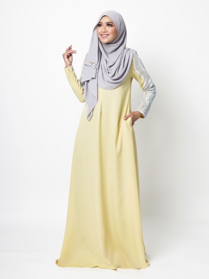 ADERINNA JUBAH - YELLOW MELLOW