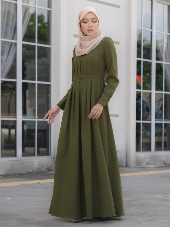 DAHLIA DRESS - DARK OLIVE