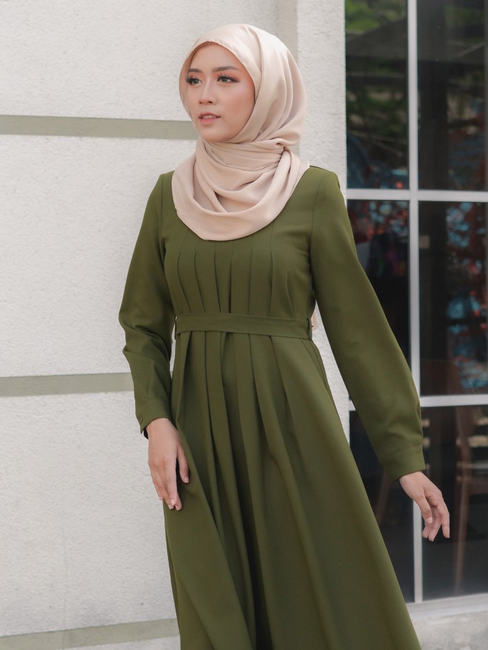 DAHLIA DRESS - DARK OLIVE