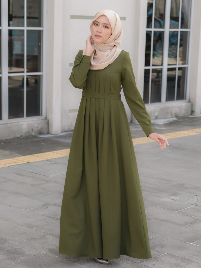 DAHLIA DRESS - DARK OLIVE