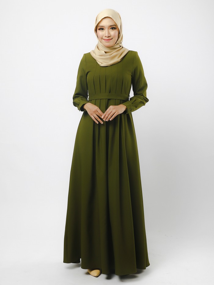 DAHLIA DRESS - DARK OLIVE