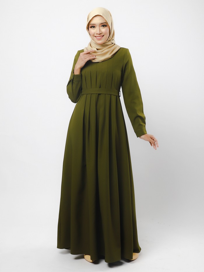 DAHLIA DRESS - DARK OLIVE