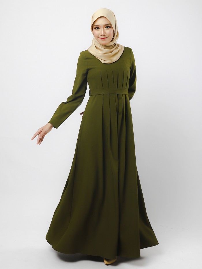 DAHLIA DRESS - DARK OLIVE