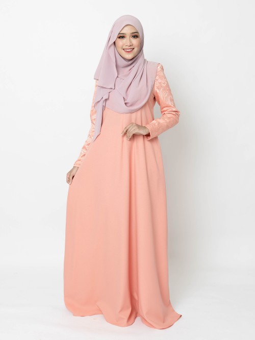 ERIMAAN JUBAH - ORANGE PEACH