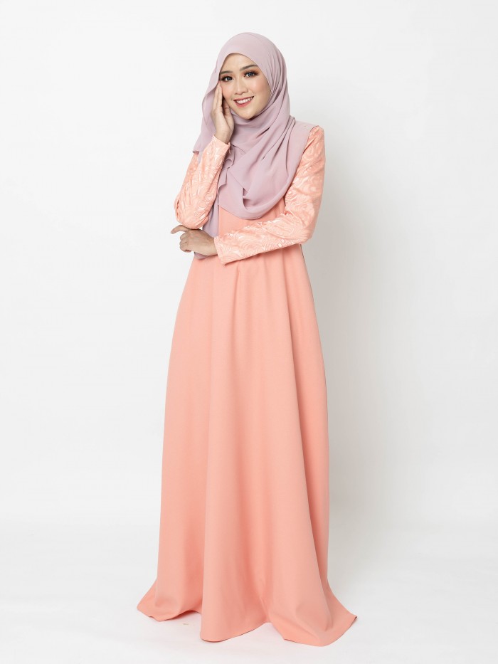 ERIMAAN JUBAH - ORANGE PEACH