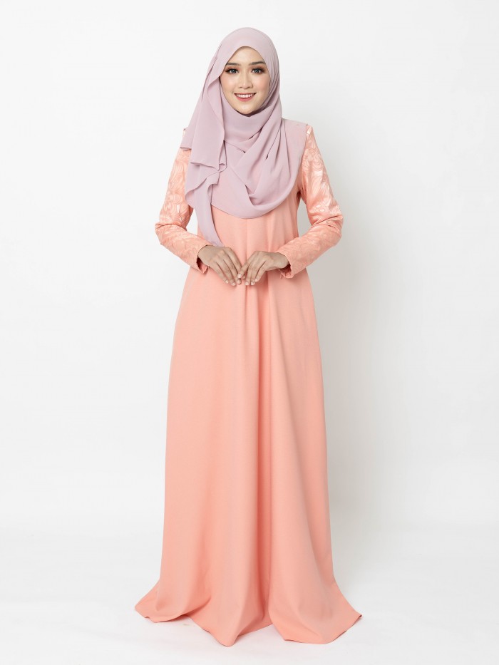 ERIMAAN JUBAH - ORANGE PEACH