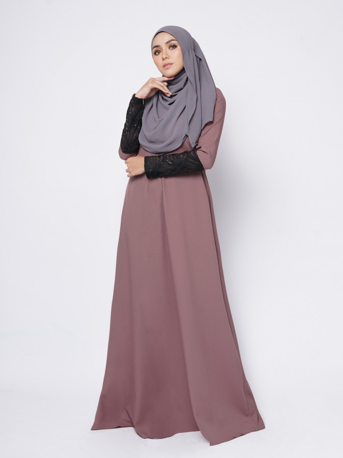 ESRINNA  JUBAH - DARK MAUVE