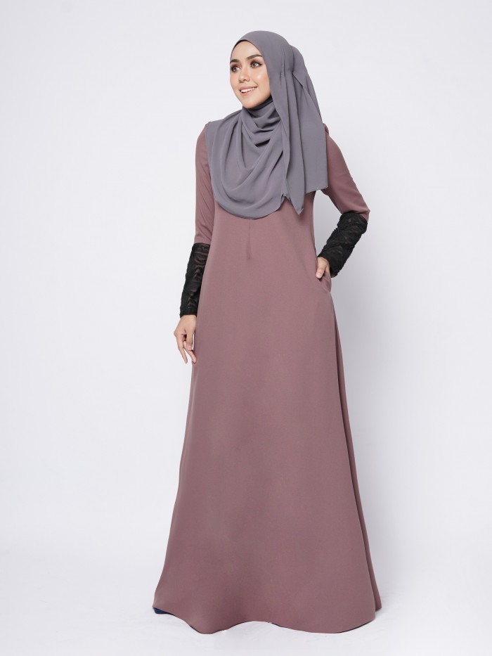 ESRINNA  JUBAH - DARK MAUVE