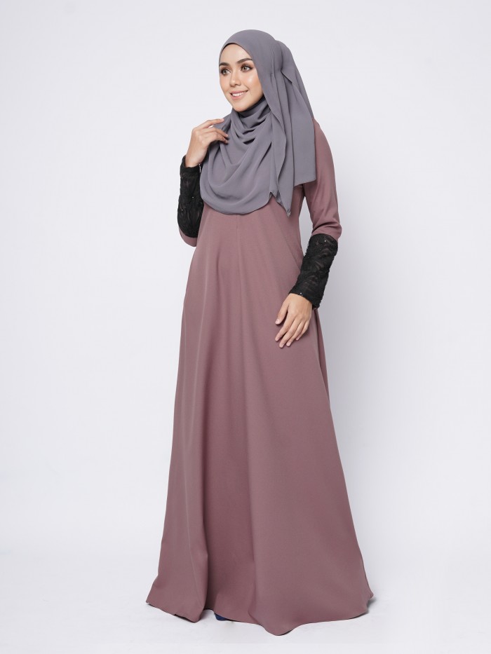 ESRINNA  JUBAH - DARK MAUVE