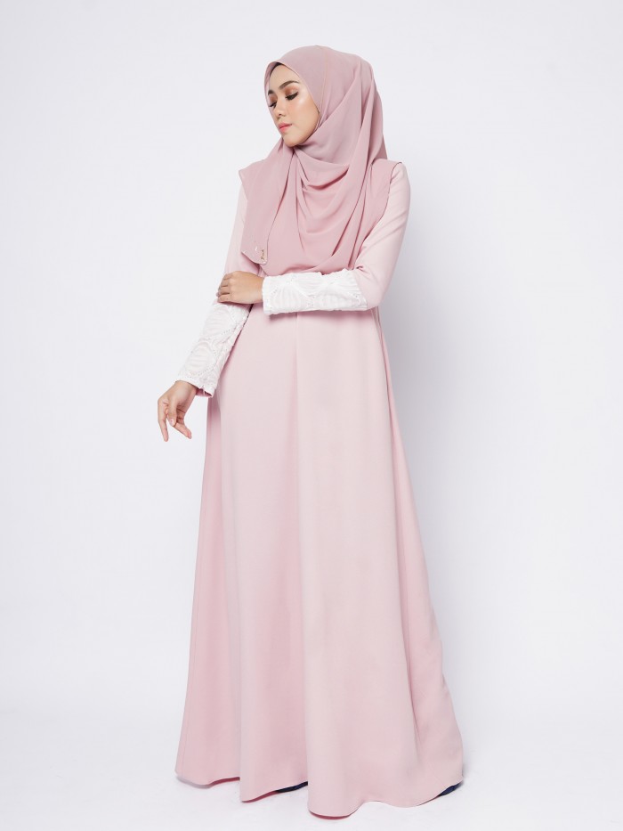 ESRINNA  JUBAH - DUSTY PINK