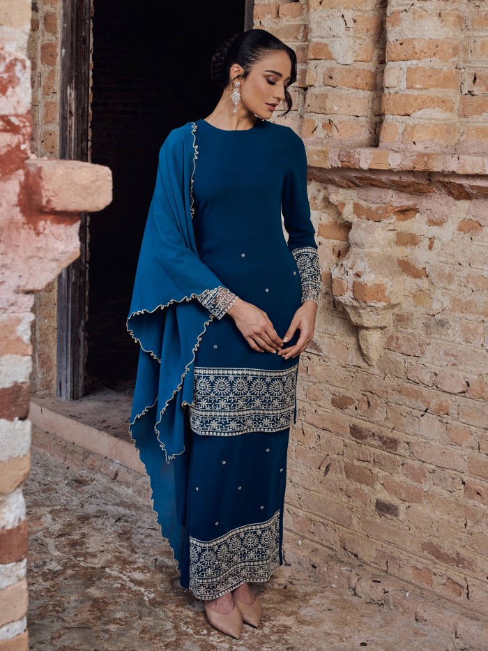 EMBUN KURUNG - TEAL BLUE
