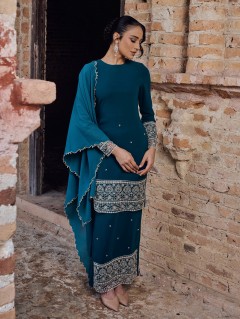 EMBUN KURUNG - DARK TEAL BLUE