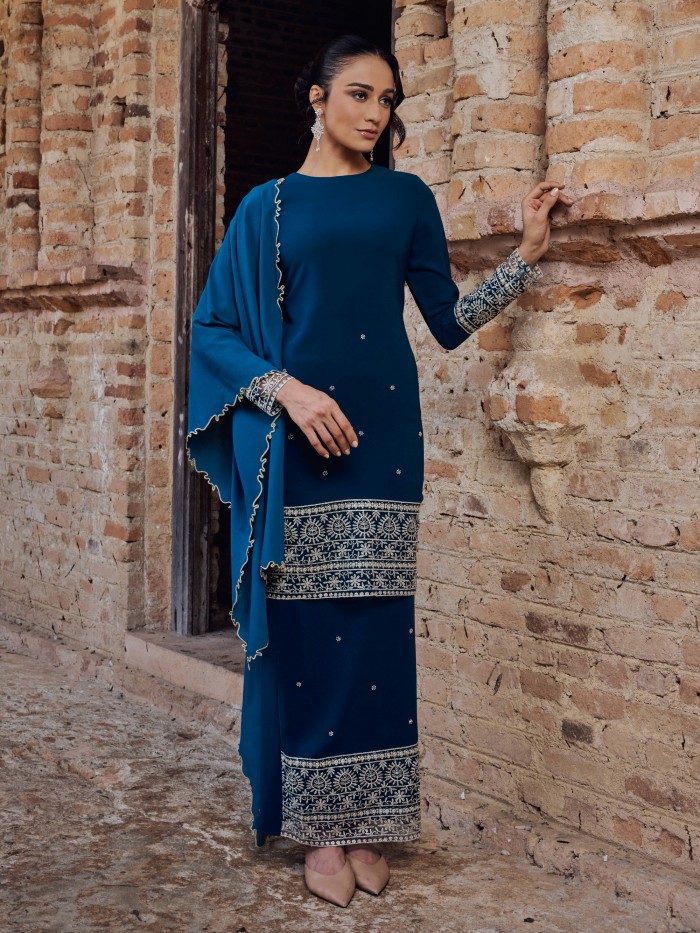 EMBUN KURUNG - TEAL BLUE