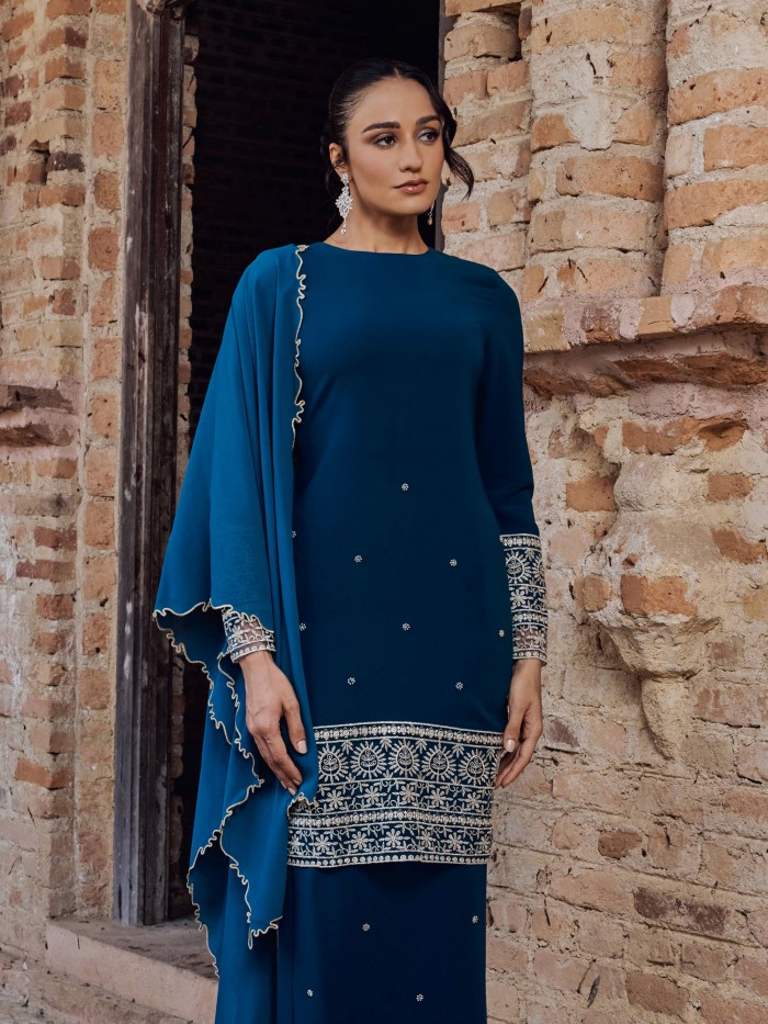 EMBUN KURUNG - TEAL BLUE