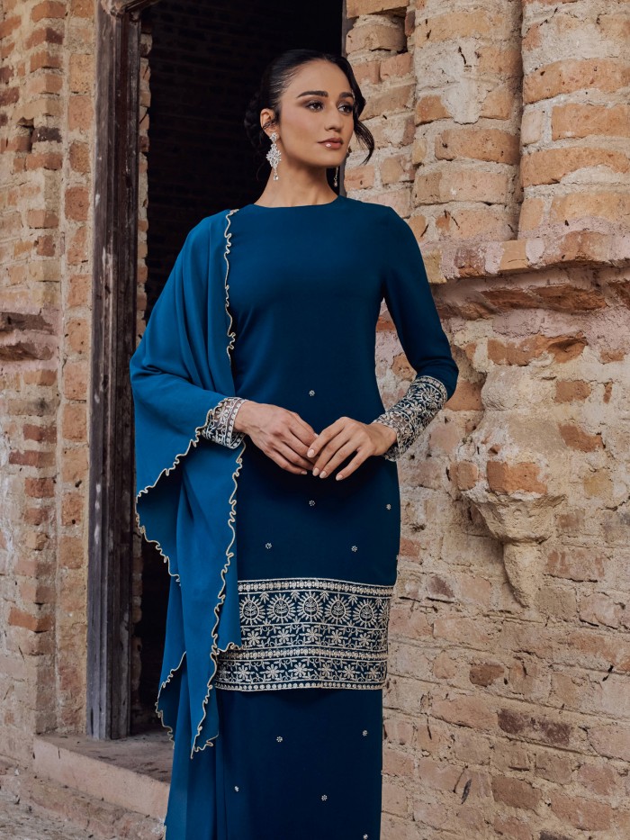 EMBUN KURUNG - TEAL BLUE