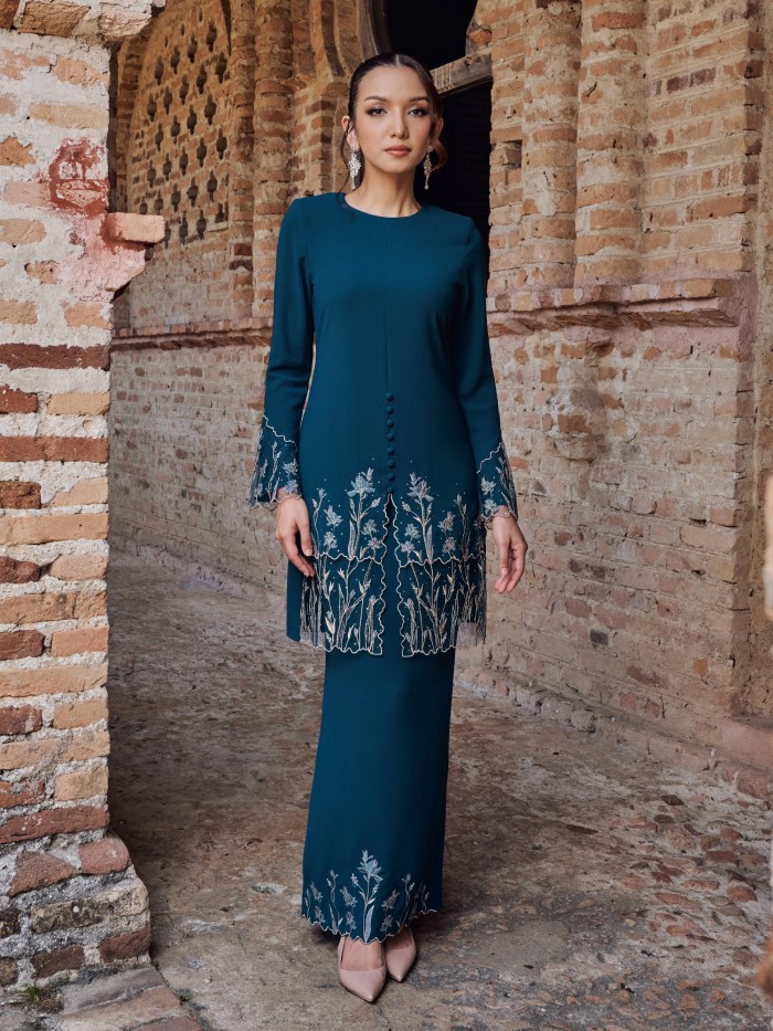WARDANI KURUNG - DARK TEAL BLUE