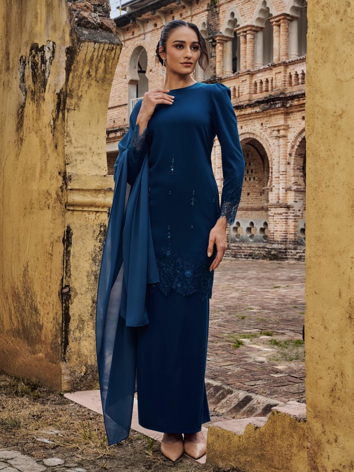 CHALIA KURUNG - TEAL BLUE