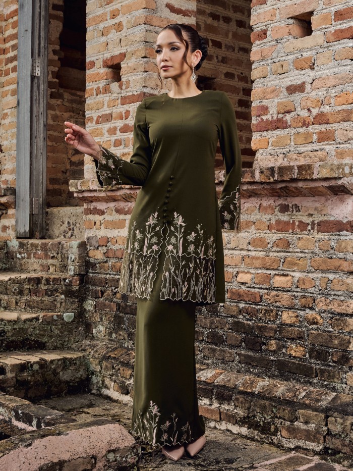 WARDANI KURUNG - DARK OLIVE