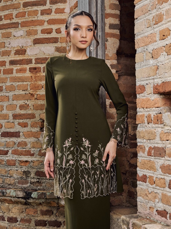 WARDANI KURUNG - DARK OLIVE