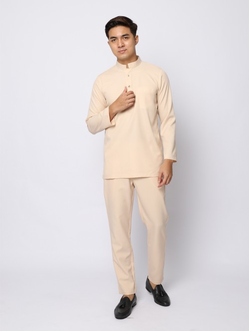 BAJU MELAYU JZ - IVORY CREAM