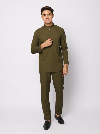 BAJU MELAYU JZ - DARK OLIVE