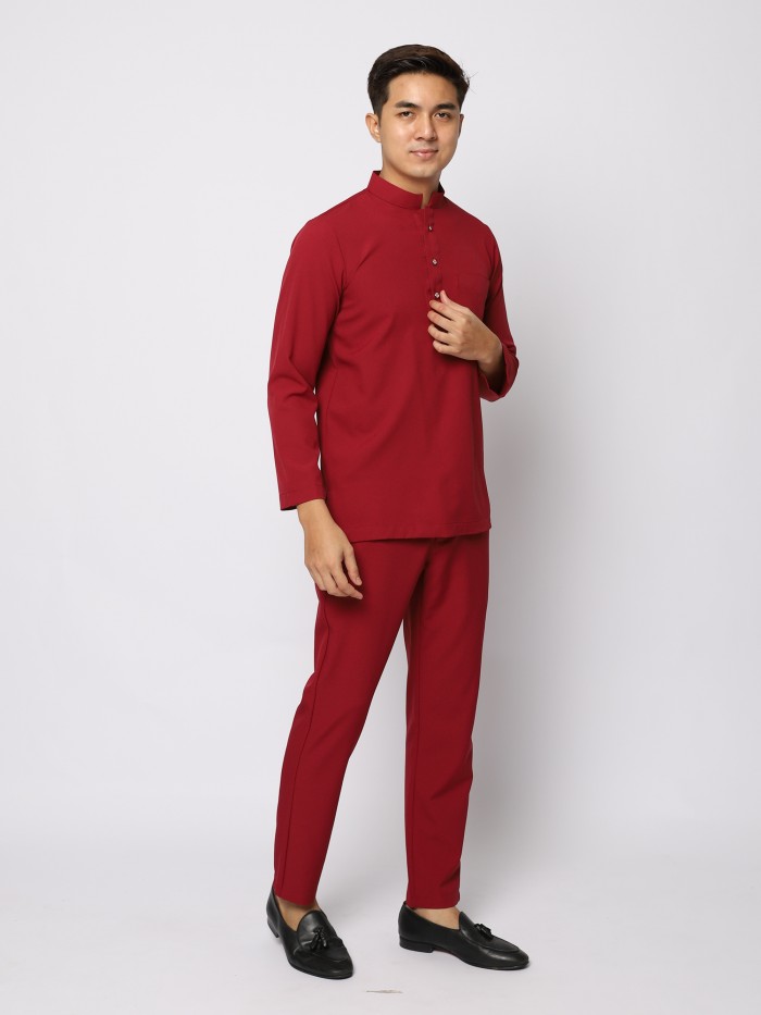 BAJU MELAYU JZ - MAROON