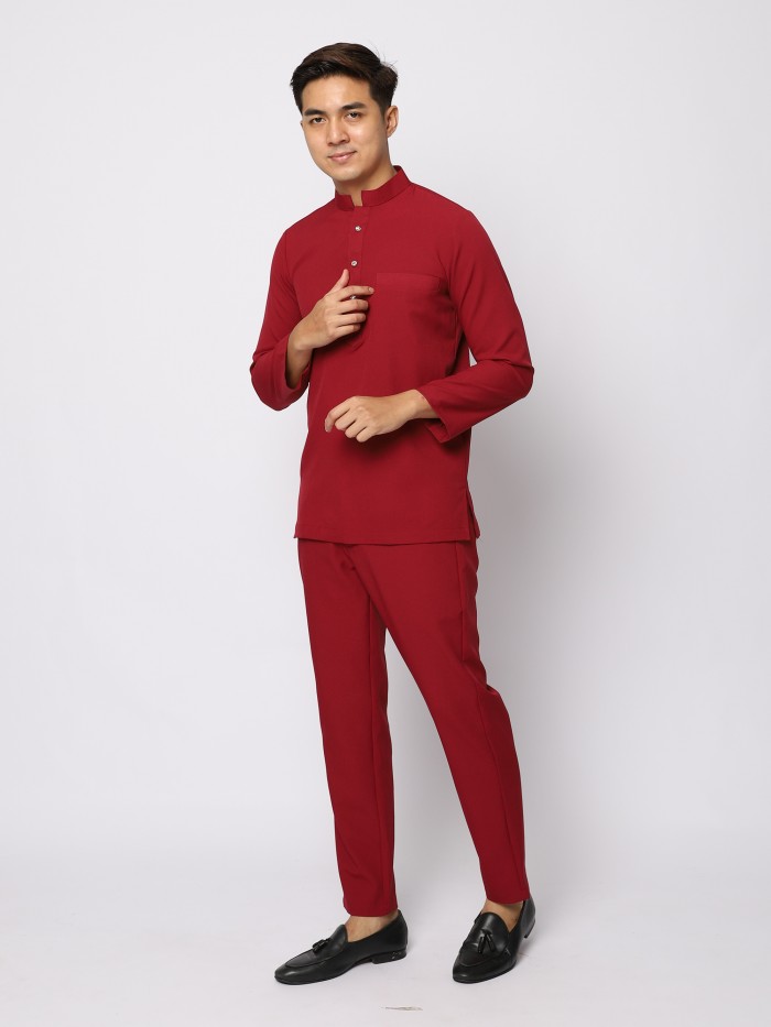 BAJU MELAYU JZ - MAROON