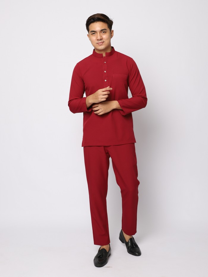 BAJU MELAYU JZ - MAROON