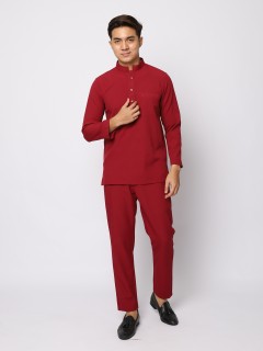 BAJU MELAYU JZ - MAROON