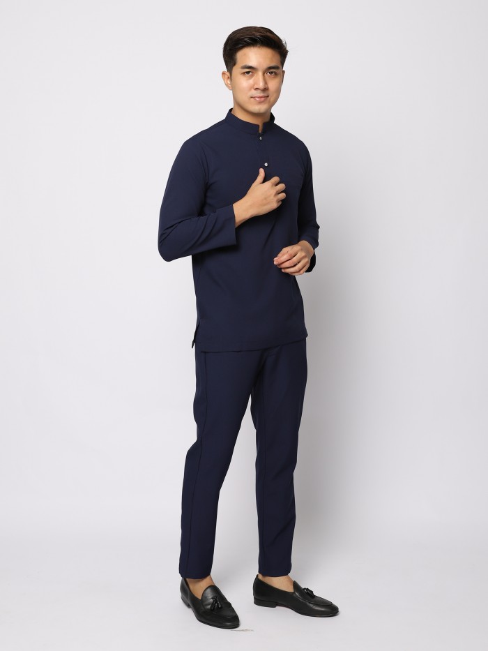 BAJU MELAYU JZ - NAVY BLUE