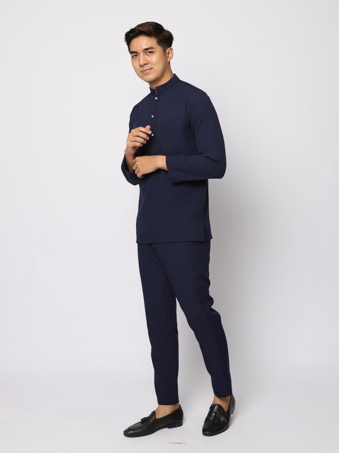 BAJU MELAYU JZ - NAVY BLUE