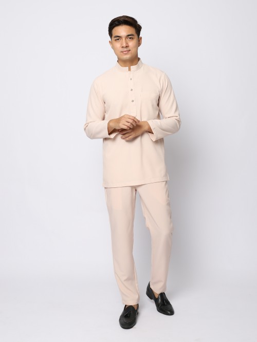 BAJU MELAYU JZ - NUDE CREAM