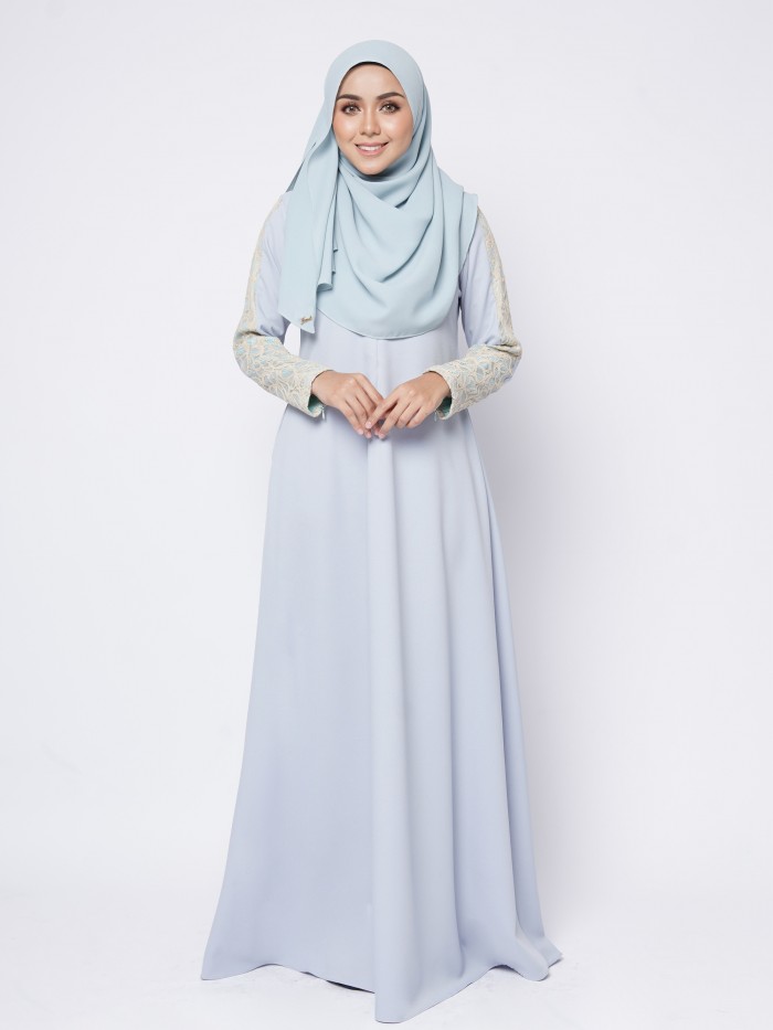 MIRAA JUBAH - SILVER GREY