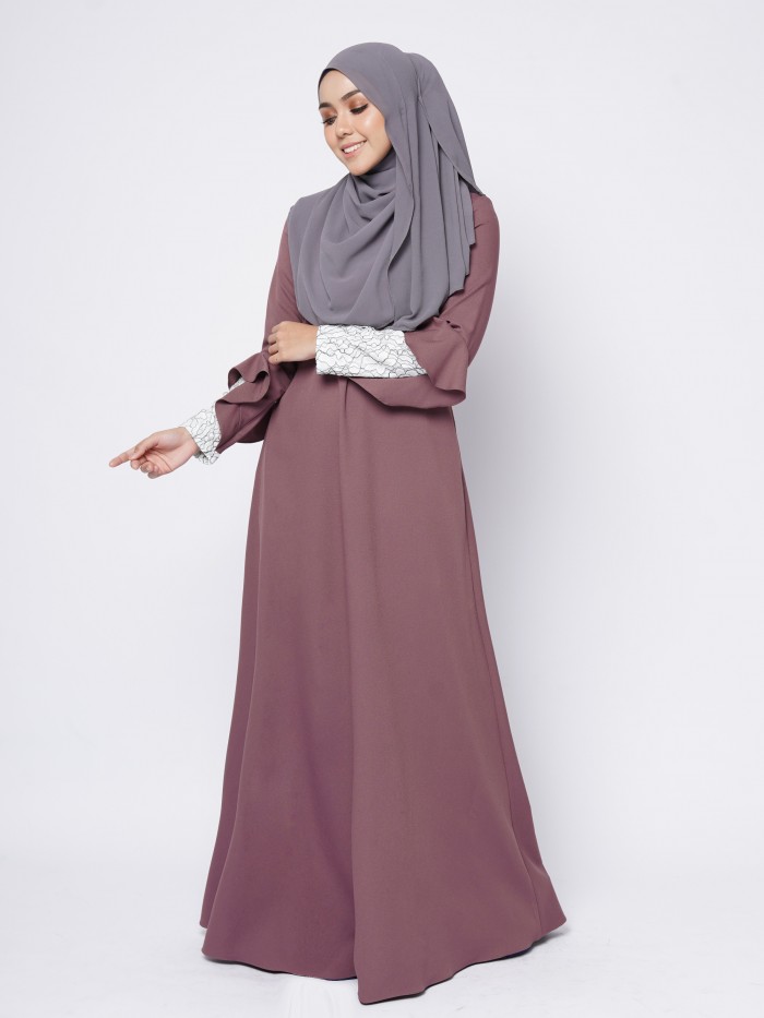 RAFINNA JUBAH - DARK MAUVE