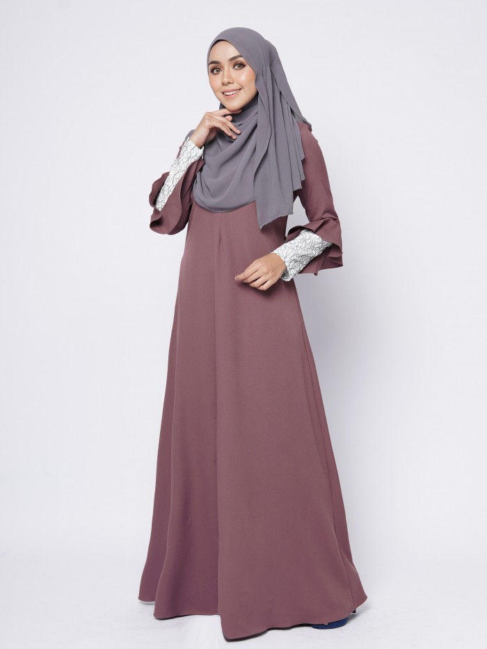 RAFINNA JUBAH - DARK MAUVE