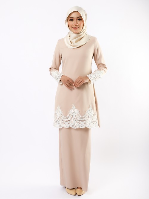 RATINAA KURUNG - NUDE CREAM