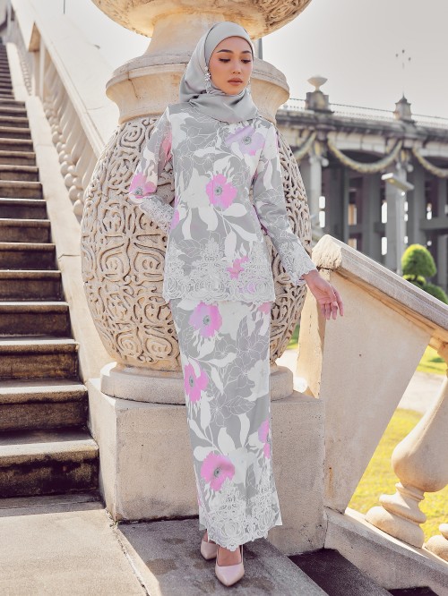 ARABELLE KURUNG - GREY PINK