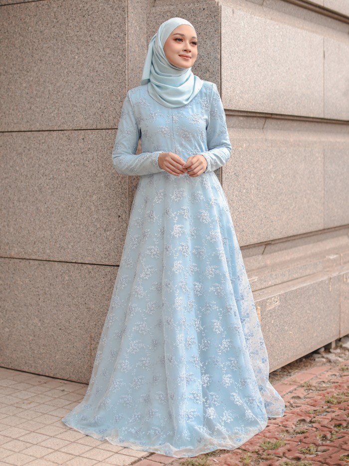 DELINA DRESS - BABY BLUE