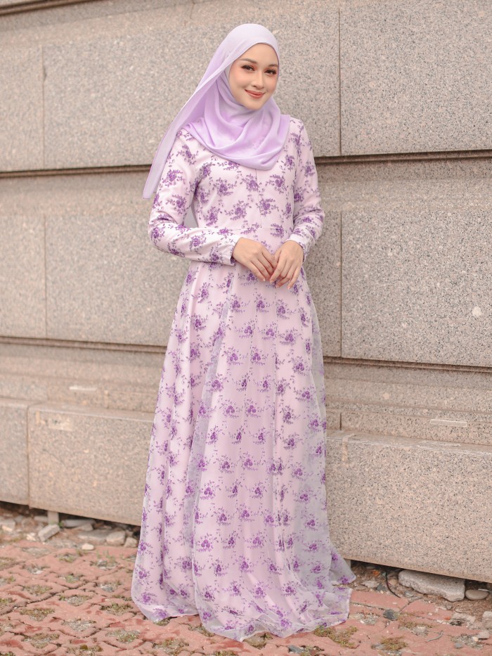 DELINA DRESS - LILAC PURPLE