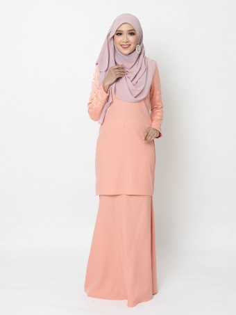 ERIMAAN KURUNG - ORANGE PEACH