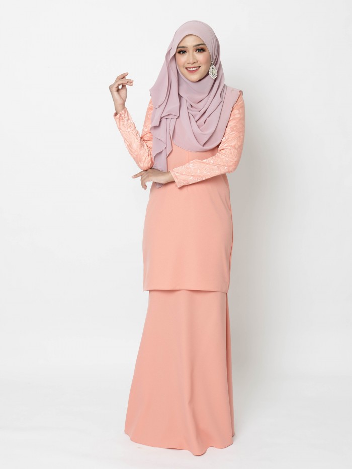 ERIMAAN KURUNG - ORANGE PEACH