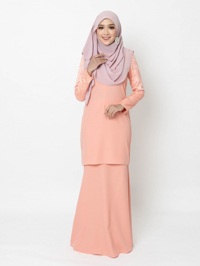 ERIMAAN KURUNG - ORANGE PEACH