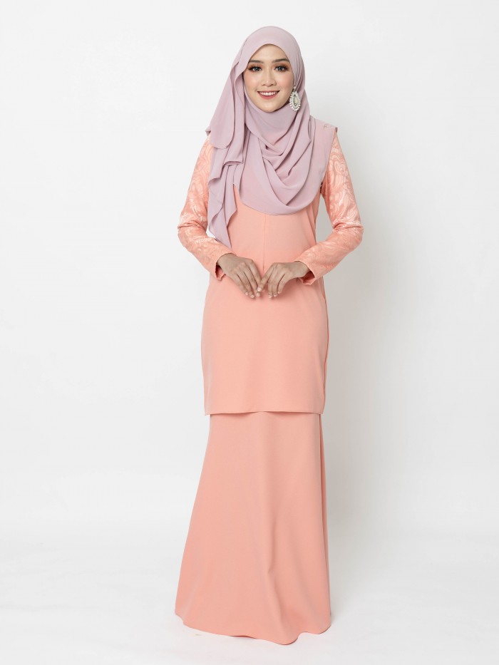 ERIMAAN KURUNG - ORANGE PEACH