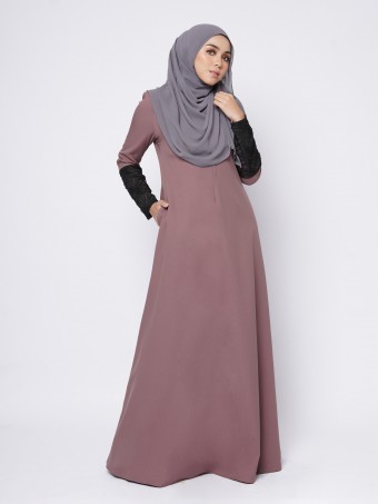 ESRINNA  JUBAH - DARK MAUVE