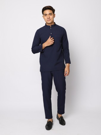 BAJU MELAYU JZ - NAVY BLUE